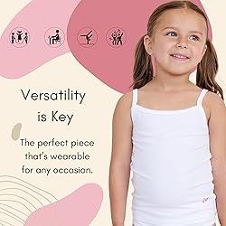 Feathers Girls Solid White Tagless Cami Super Soft
