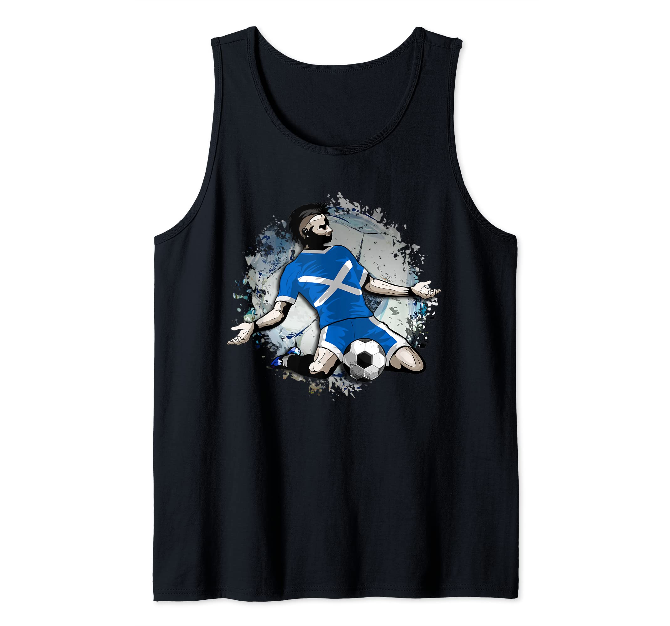 Scotland Soccer Scottish National Flag Football Lovers Art Tank Top