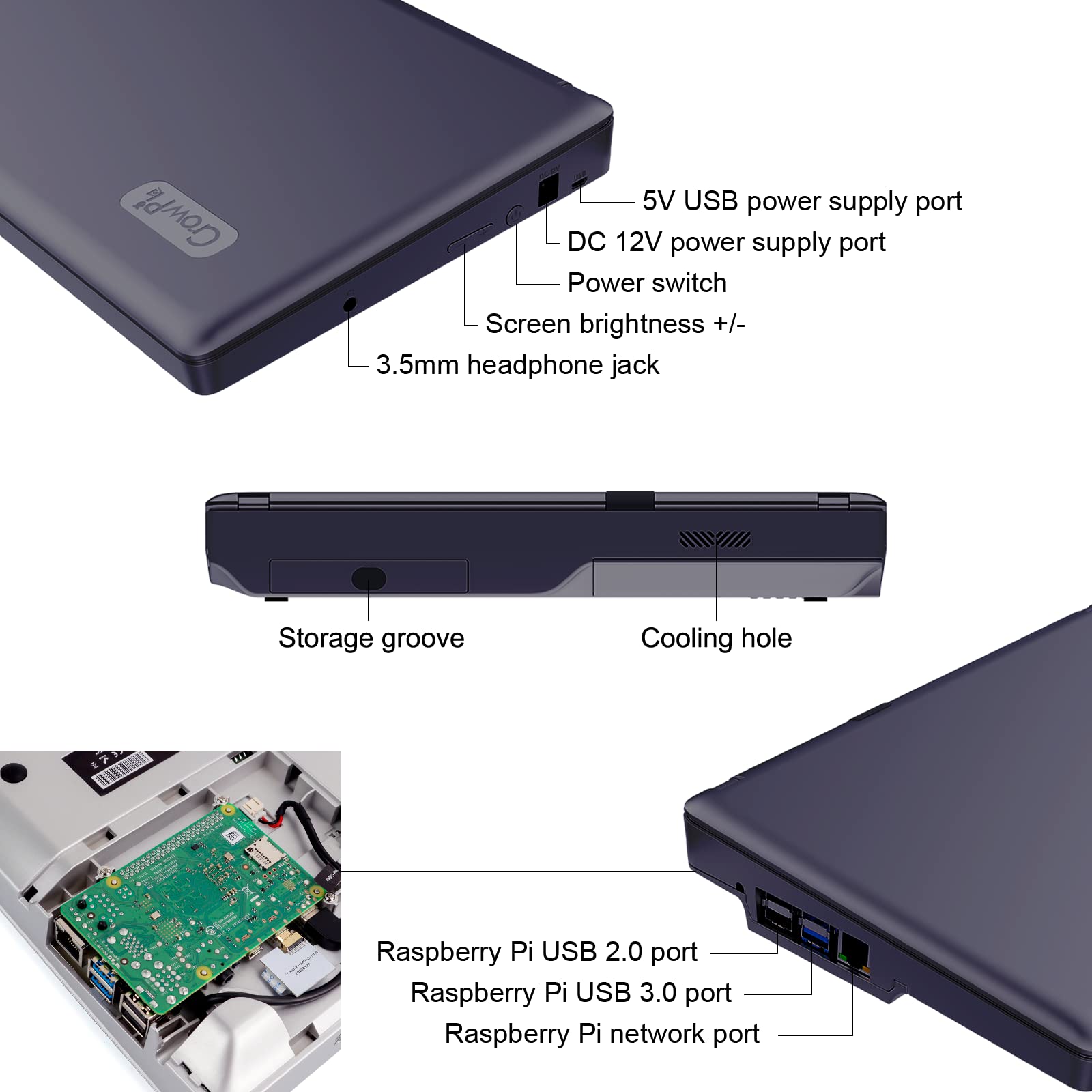 Mua Raspberry Pi 4 Model B Starter Kit, Raspberry Pi 4b Laptop, Crowpi2 ...