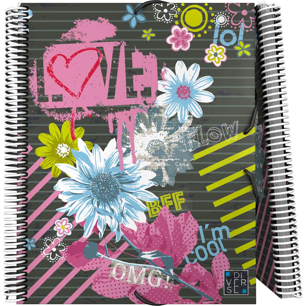 Grafoplás 39822163 A4 Spiral Bound Folder Various Flow Polypropylene Cover