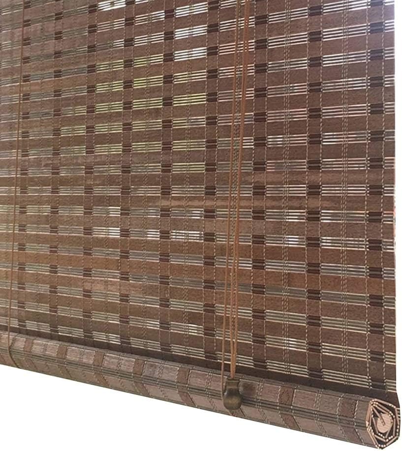 ZAQI Outside Mount Roller Blinds - Door/Gazebo/Balcony/Exterior Bamboo Sun Shade with Hooks，80cm/ 100cm/120cm/ 140cm Wide (Size : 100×210cm)