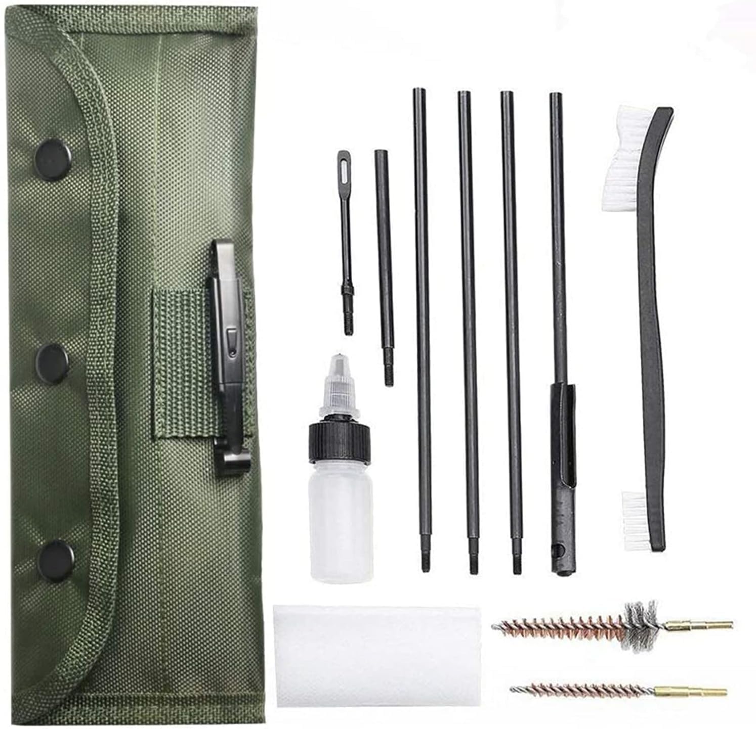 10 Piece .22 22LR .223 556 5.56mm Rifle/Gun/Pistol Cleaning Kit Set Shotgun Cleaning Rod Nylon Brush Cleaner Gun Accessories Clean Tools for 5.56mm .223 22LR .22 Cal Tactical Rifle Gun