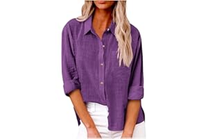 FQZWONG Deals of The Day Clearance Button Down Shirts for Women Womens Summer Tops Casual Solid Tshirts Loose Ladies Blouses