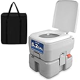 SerenLife Portable Toilet - 5.2 Gallon Camping and RV Porta Potty, Flushable, Leak Proof and Detachable Waste Tank, Ideal for