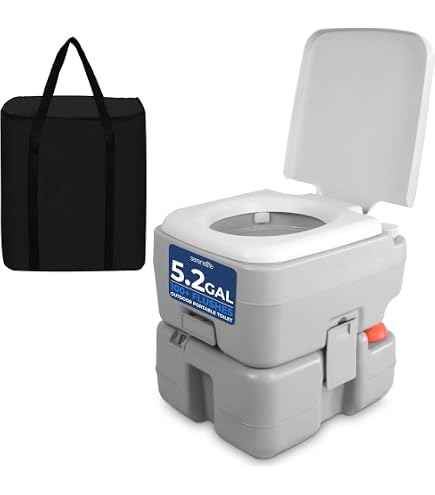 Évier Portable SereneLife SLCASN18 - Réservoirs 4.5 Gal, Blanc, Pour Camping, Pêche, Extérieur