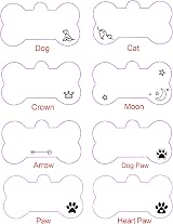 EDSG Personalised Dog Tags for Pets UK Deep Engraved Stainless Steel Bone Tag view 2