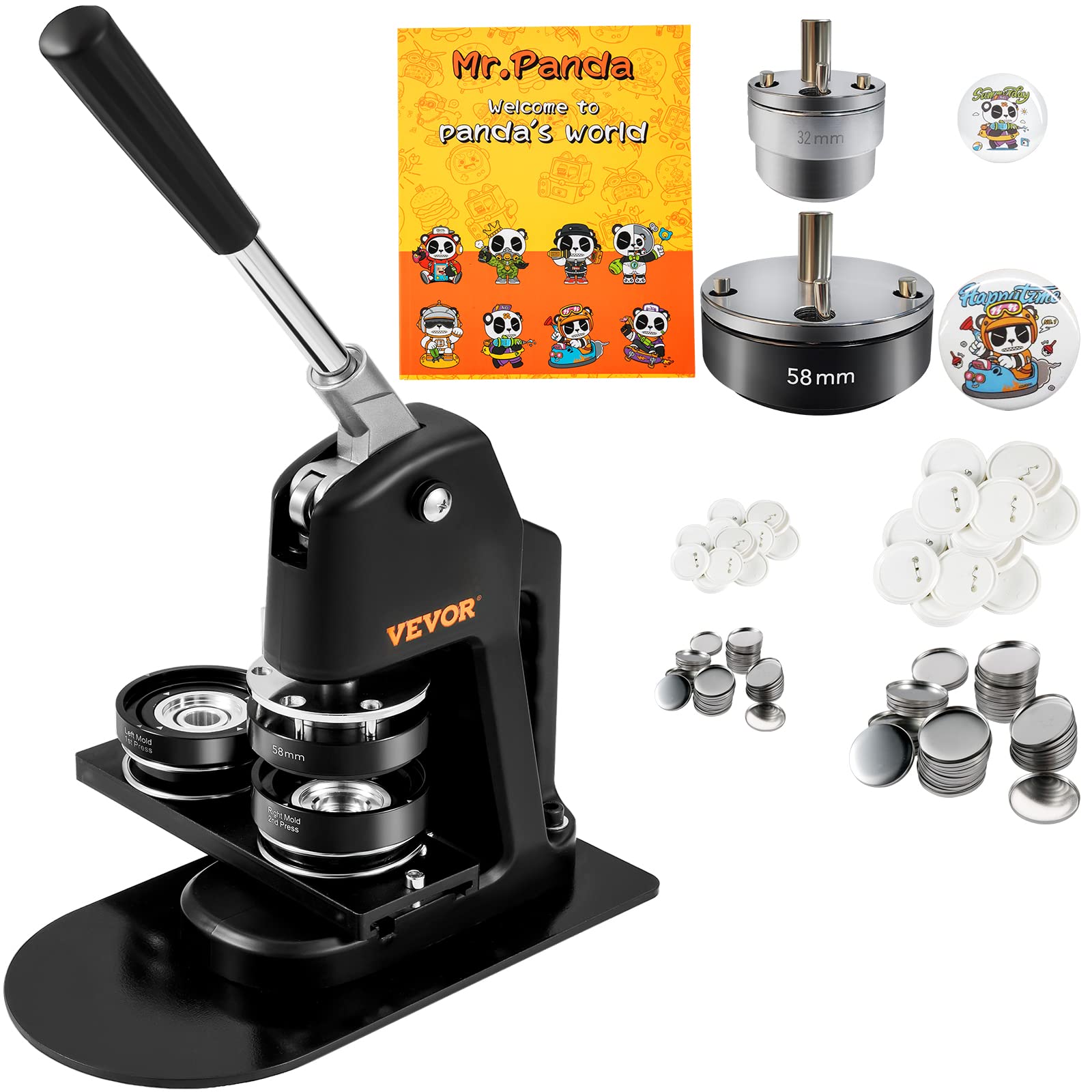 VEVOR Button Maker Machine, Multiple Sizes