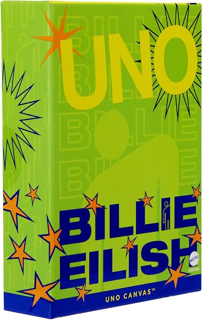 Mattel Games UNO Canvas Billie Eilish Card Game Ages 7+ 2-10 Players