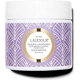 LALICIOUS Sugar Lavender Sugar Scrub, Exfoliating Body Scrub, Moisturizing Extraordinary Whipped Body Exfoliator, Gentle Exfoliating Body Scrubber Exfoliator for Radiant Skin, No Parabens - 16oz
