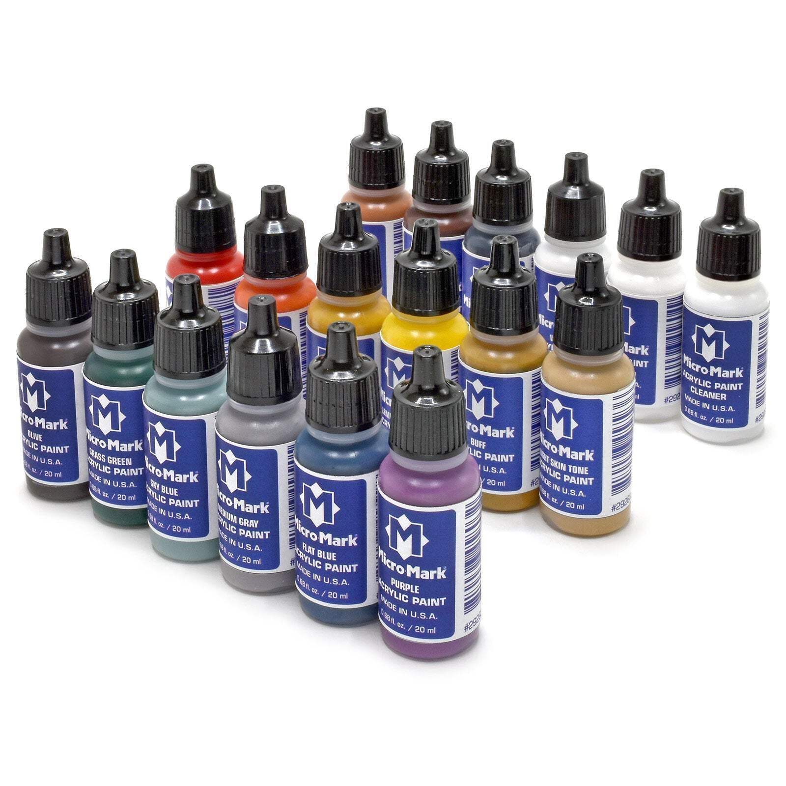 Photo 1 of Micro-Mark Basic Color Model Paint Set - Versatile Paint Set for Models, Miniatures, and Crafts