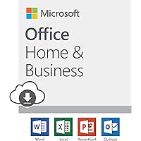 Microsoft Office Home and Business 2019 Download 1 Person Compatible on Windows 10 and Apple macOS