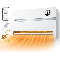 Dreo Smart Wall Heater, Electric Space Heater for Bedroom 1500W, 120° Vertical Oscillation, Adjustable Thermostat, Remote Con