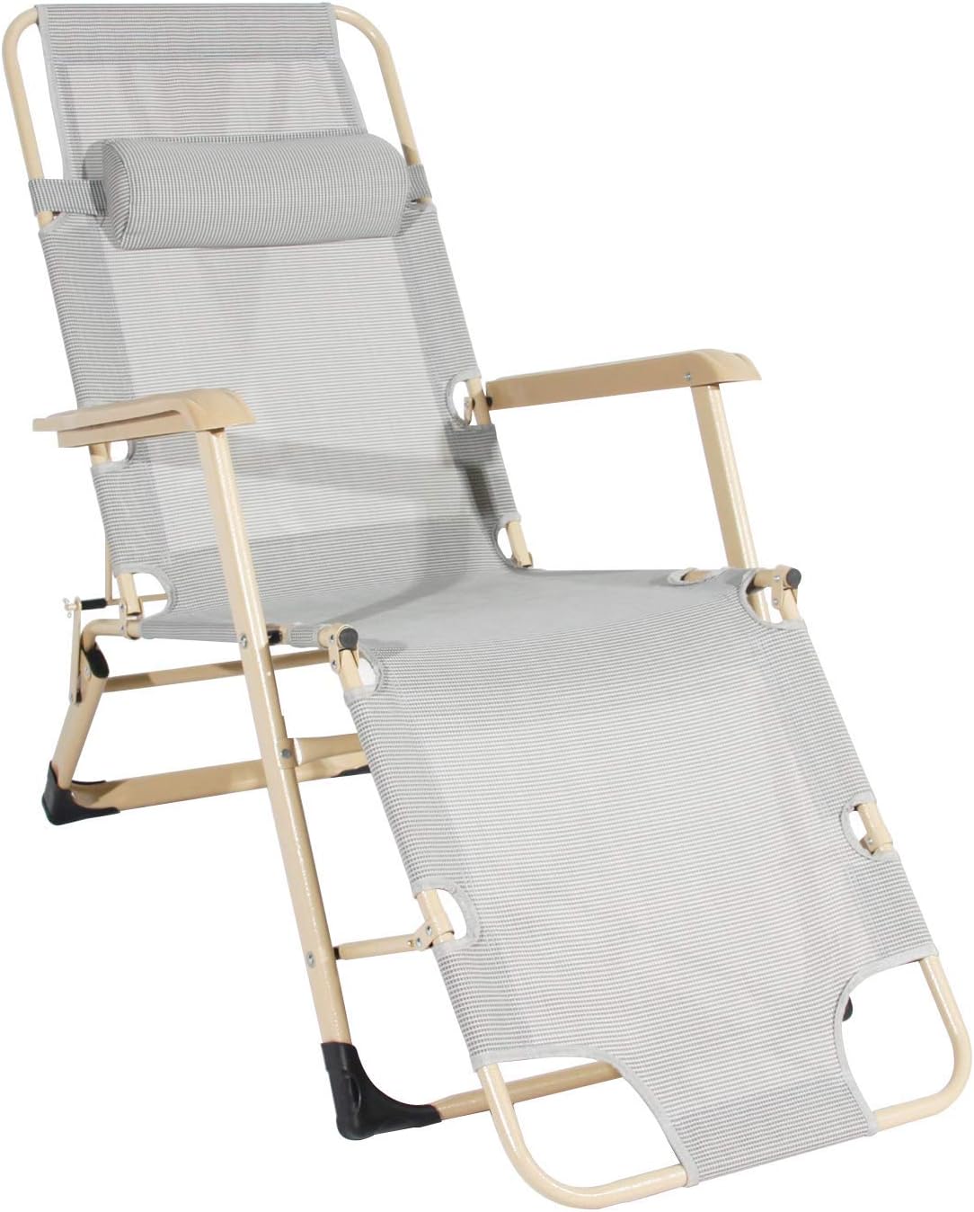 portable pool lounge chairs on Soges Premium Patio Lounge Chair Portable Folding Chairs With Adjustable Pillow Stainless Steel Ct F02tsl G 1 Amazon Ca Home Kitchen