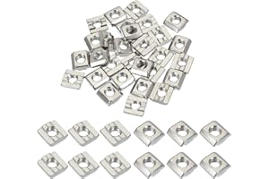 PATIKIL M8 Sliding T Nuts, 30 Pcs Hammer Head Fastener Nut Thread T Slide Drop in Nuts for European Standard 3030 Series 8 mm