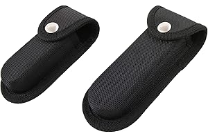 Vagocom 2Pcs Nylon Case with Belt Loop for Multitool,Pocket Knife Holder Sheath for Folding Knife(One Small Size + One Large 