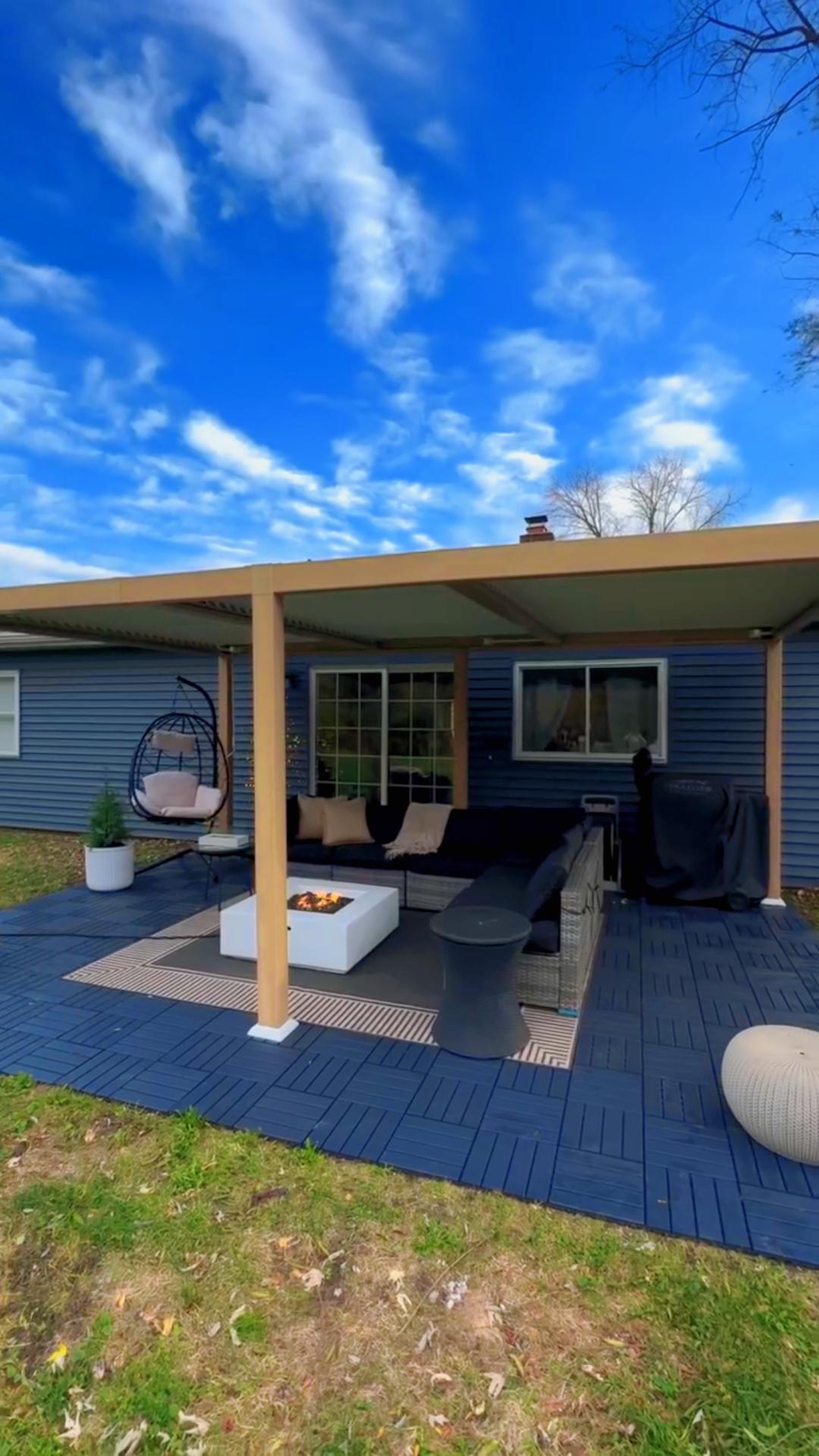PURPLE LEAF 10x12 Deep Teak Louvered Pergola Review: Adjustable Aluminum Patio Cover image 31