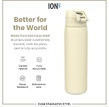 Ion8 Lightweight Stainless Steel Water Bottle 600 ml Creamy White view 5