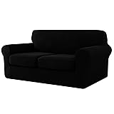 CHUN YI 3 Pieces Stretch Loveseat Sofa Cover for 2