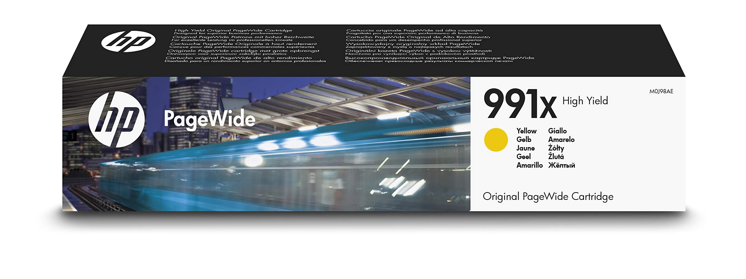 HP M0J98AE 991X High Yield Original PageWide Cartridge, Yellow, Single Pack