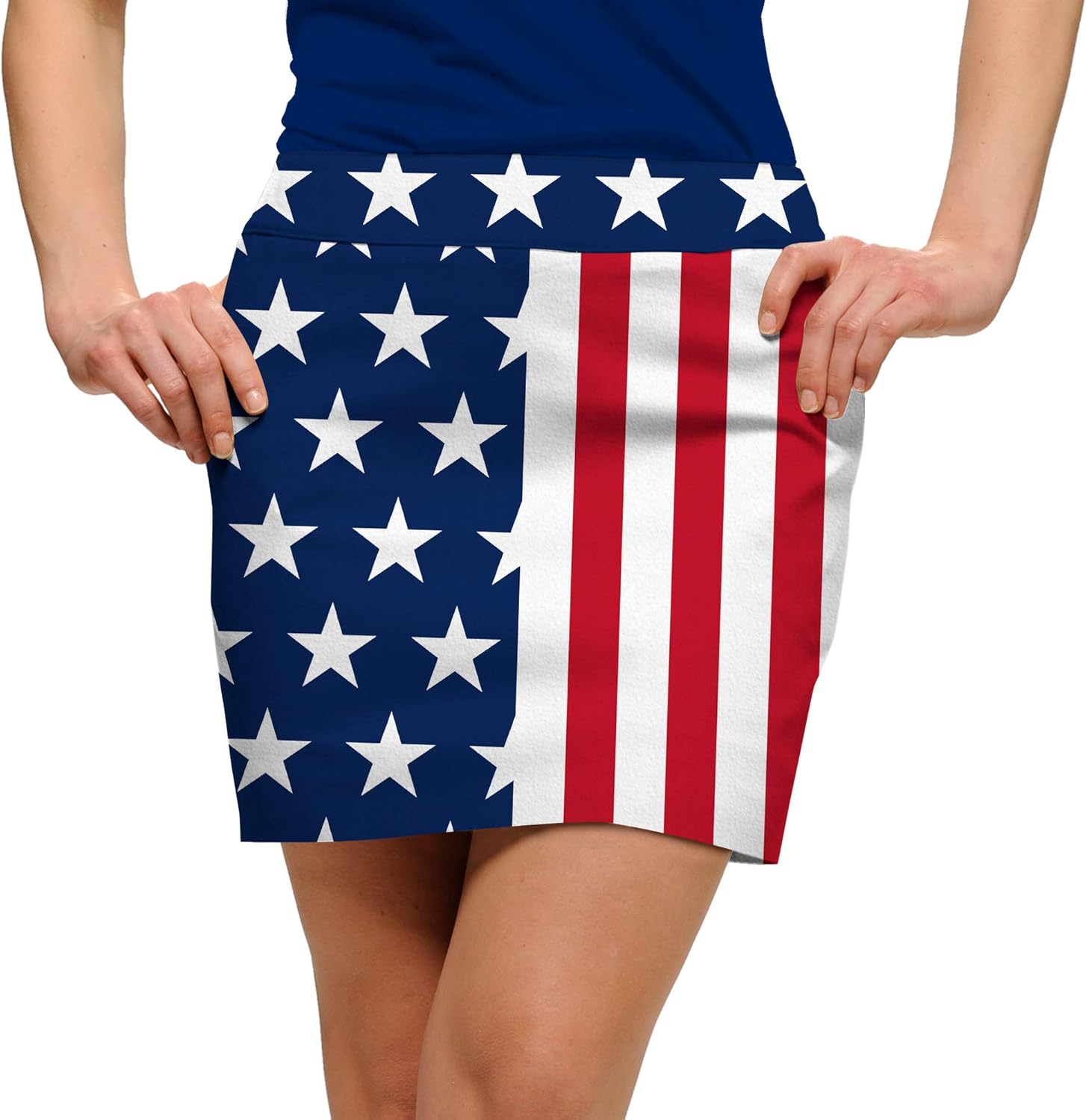 Amazon.com: Loudmouth Golf - 100% StretchTech - 4th of July Stars & Stripes Women's Skort: Clothing