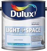 Dulux Light and Space Matt Emulsion Paint Walls Ceilings Cotton Breeze 2.5L view 2