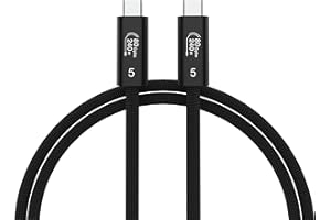 The Upgraded 80Gbps USB 4 Cable for Thunderbolt 5 Cable, 240W Charging and 16K/8K Displays, 3.3ft USB- C to USB C Cable, Comp