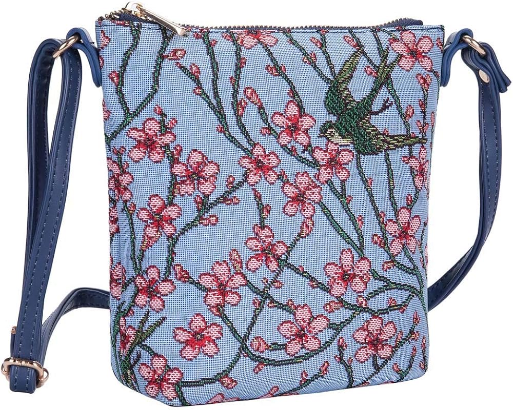 Signare Tapestry Small Crossbody Bag Sling Bag for Women with Bird Designs (Blossom and Swallow) - Image 3