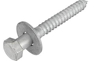 1/2 x 4 (25 Pack) Lag Screw Kit, 25 Screws and 25 washers, Hot Dip Galvanized, Meets ASME B18.2.1 Industrial/Commercial Grade by Makers Bolt