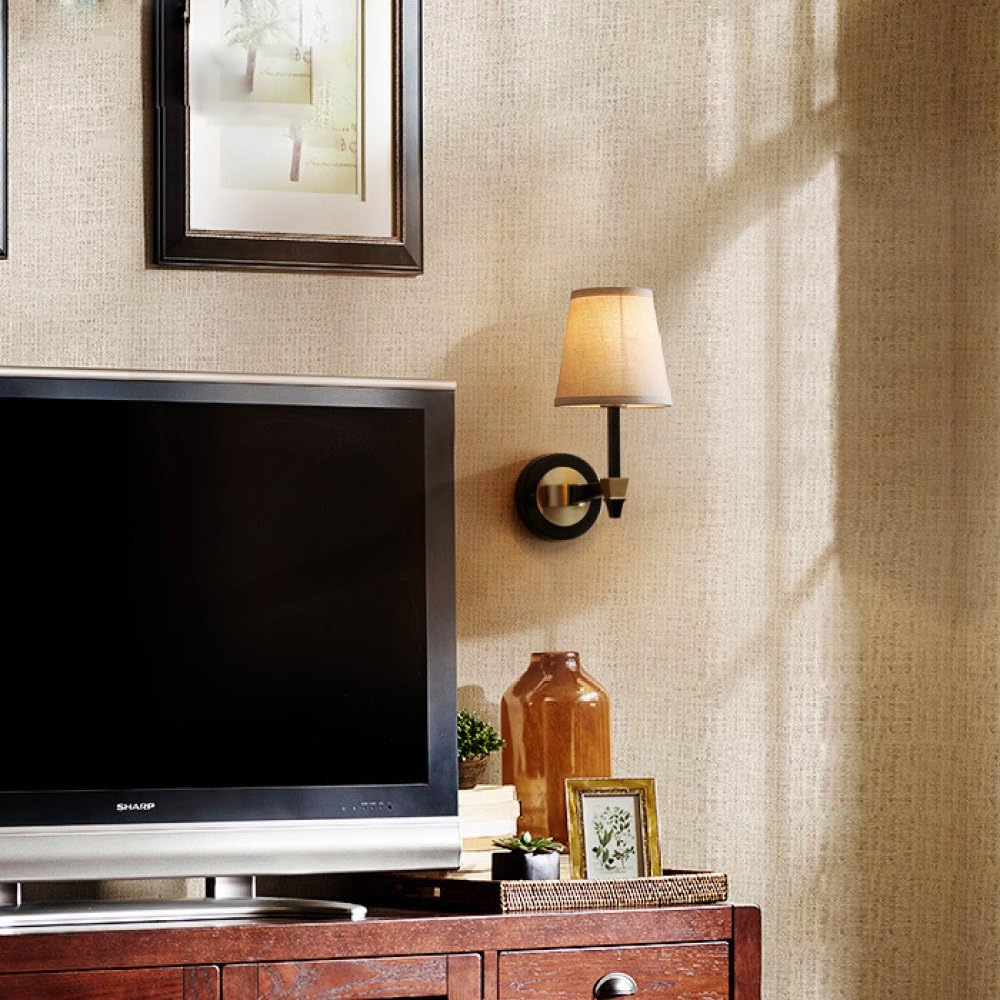 YALI American Copper Country Wall Lamp Bedroom Bedside Lamp Mirror Lamp Nordic Living Room Modern Simple Single Head Double Headed Lamp,Single Head,No Light Source