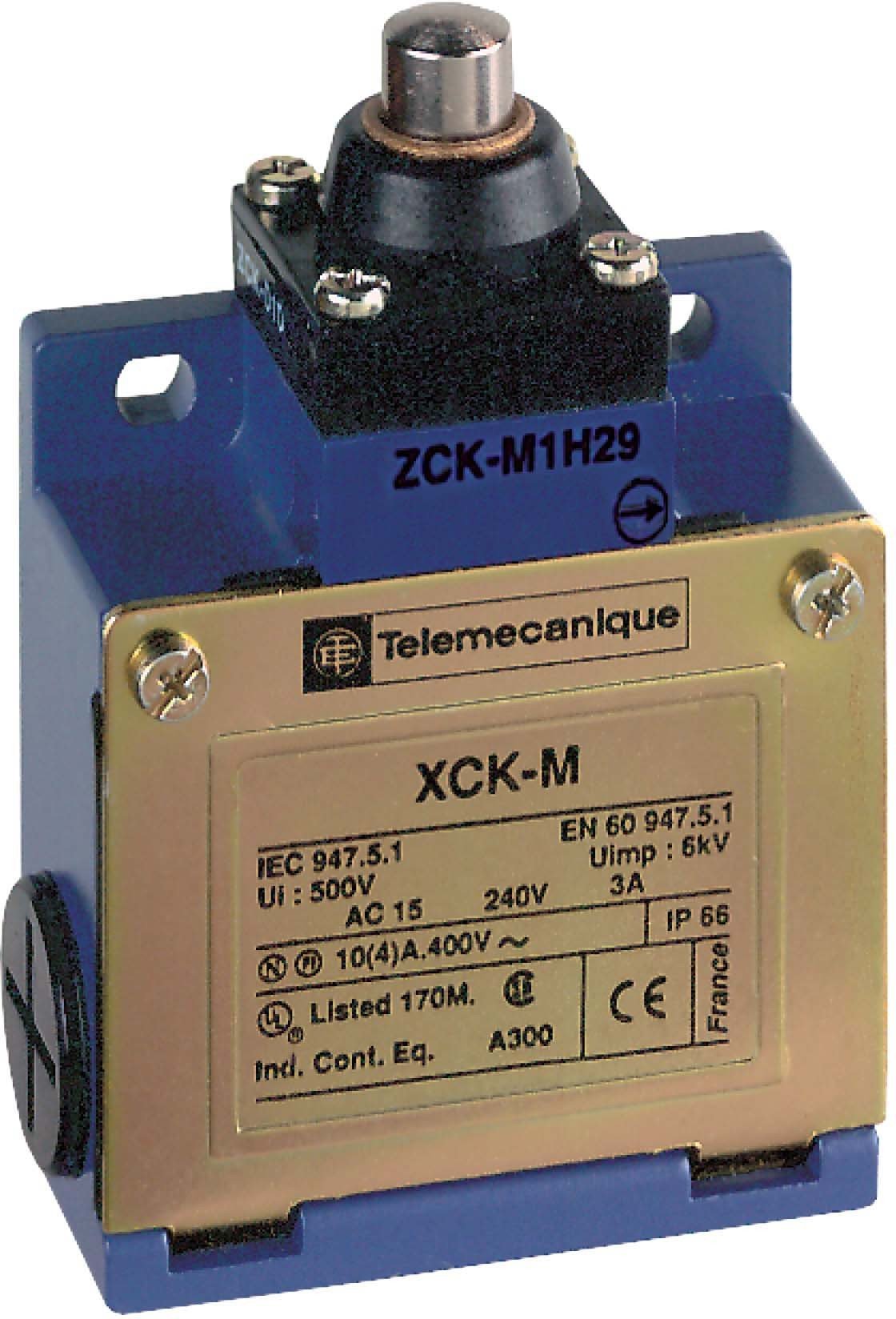 Schneider Electric xckm510 EX Osi Metal, Piston Head, Standard Size, Drive Position Metal Switch 1 NC + 1NO, Dependent