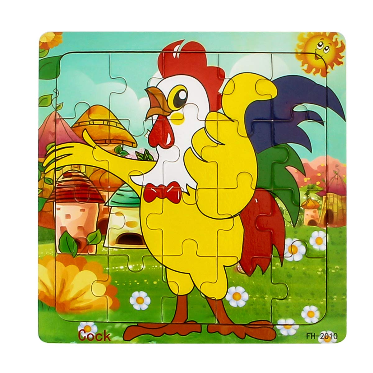 Dreampark Puzzles for Kids Ages 3-5, Wooden Jigsaw Animals Puzzles 20 Pieces Preschool Educational Learning Toys Set for Toddlers Boys and Girls (6 Pack)