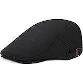 WETOO Men's Flat Cap Gatsby Newsboy Lvy Irish Hats Driving Cabbie Hunting Cap