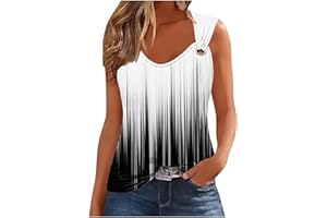jxsoyen Tank Top for Women Trendy Color Block Sleeveless Top Flowy Pleated Tunic Tank Tops for Women Loose Fit Summer Clothes