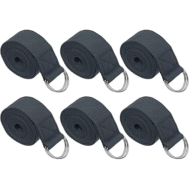 Sangle De Yoga Multi-boucles SANKUU Noir Et Gris Avec Sac Et Guide, 2,42m