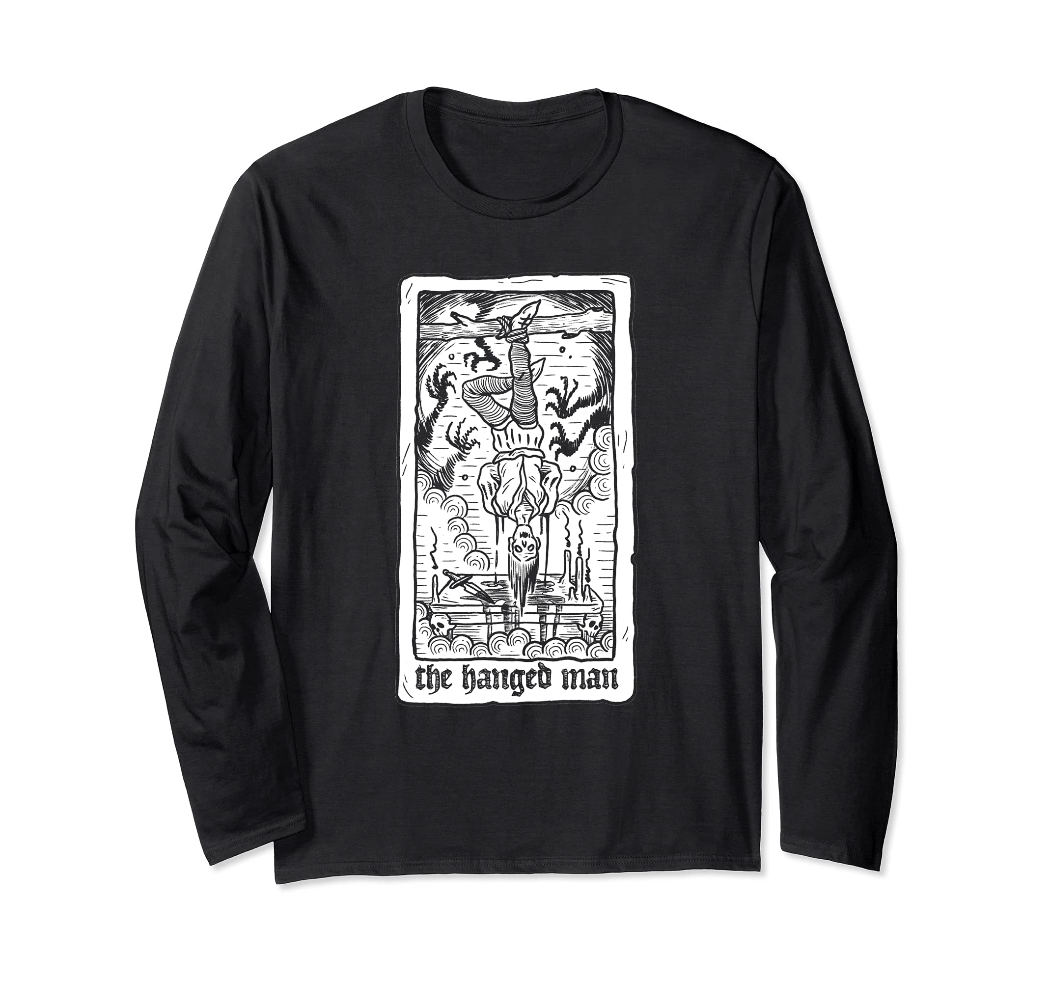 The Hanged Man Tarot Cards Gothic Hanging Man Long Sleeve T-Shirt