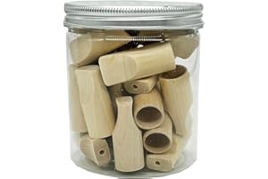 CALIGARS Preroller - Wood Tips- 10.5mm, 12.5mm, 16.5mm (Natural Wood Tips) (16.5mm- 30 Pack)