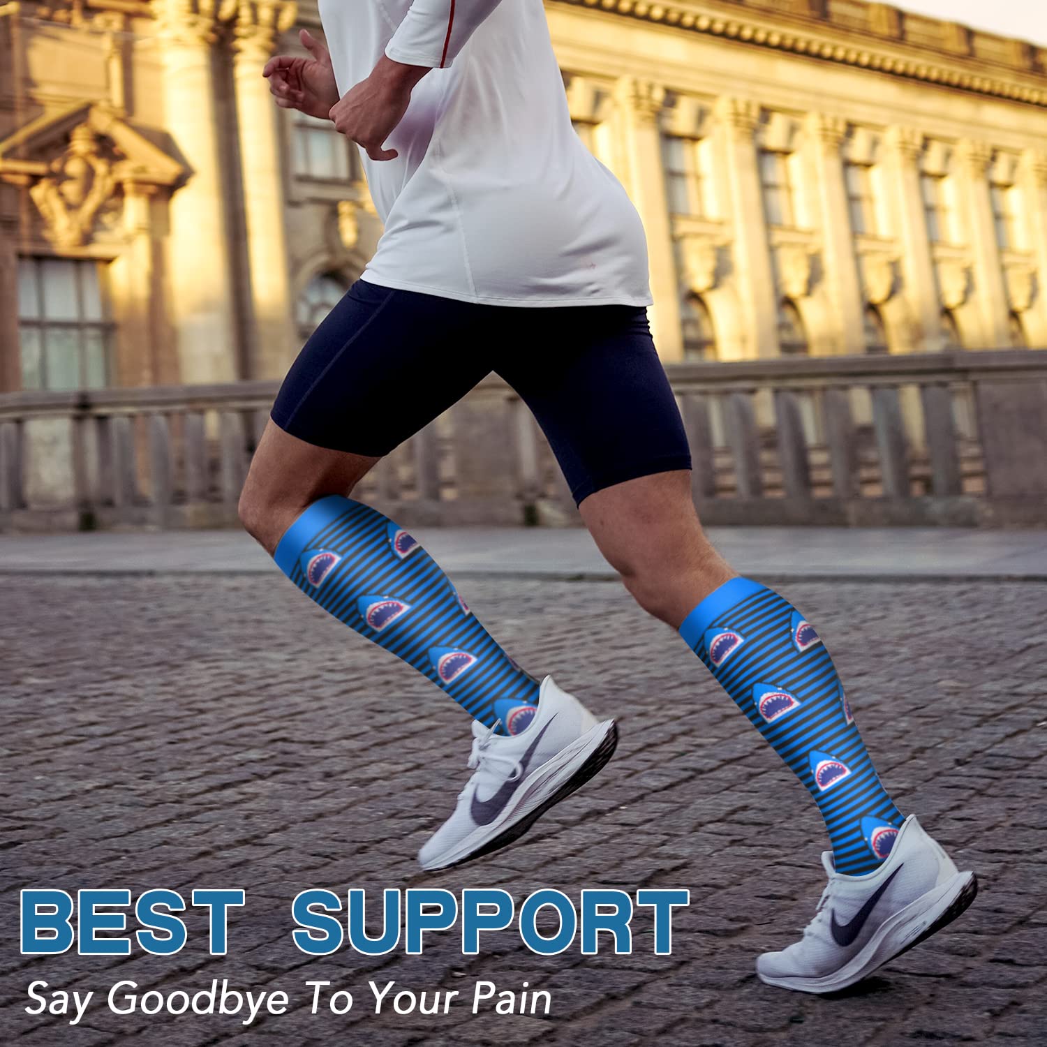SunFeeling 6 Pairs Compression Socks for Women & Men Circulation - Best Support for Nurses,Running,Athletic,Sports