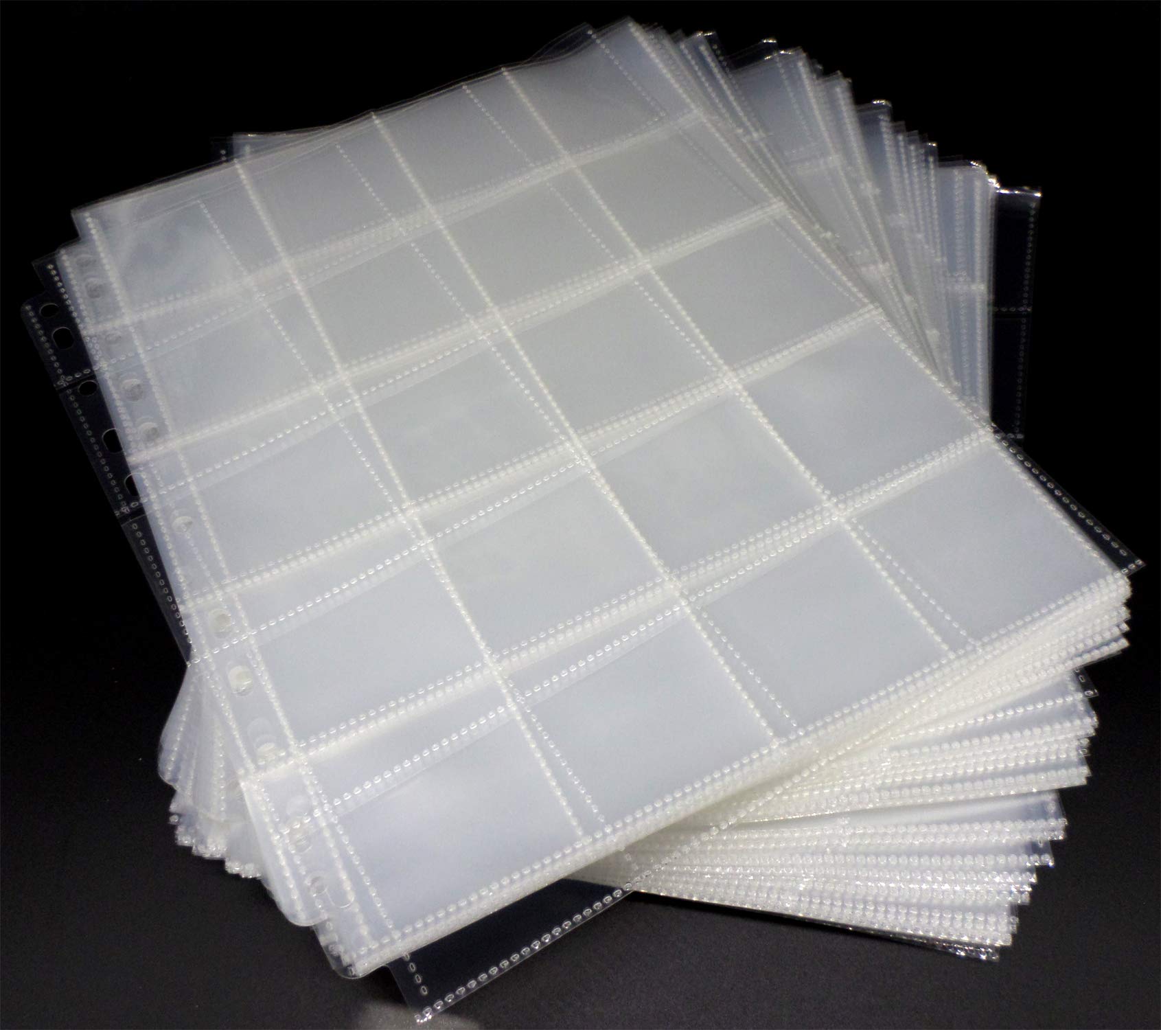 docsmagic.de 100 20-Pocket Album Pages 2" x 2" - Coins Sticker - 53 x 53 mm - 11-Hole