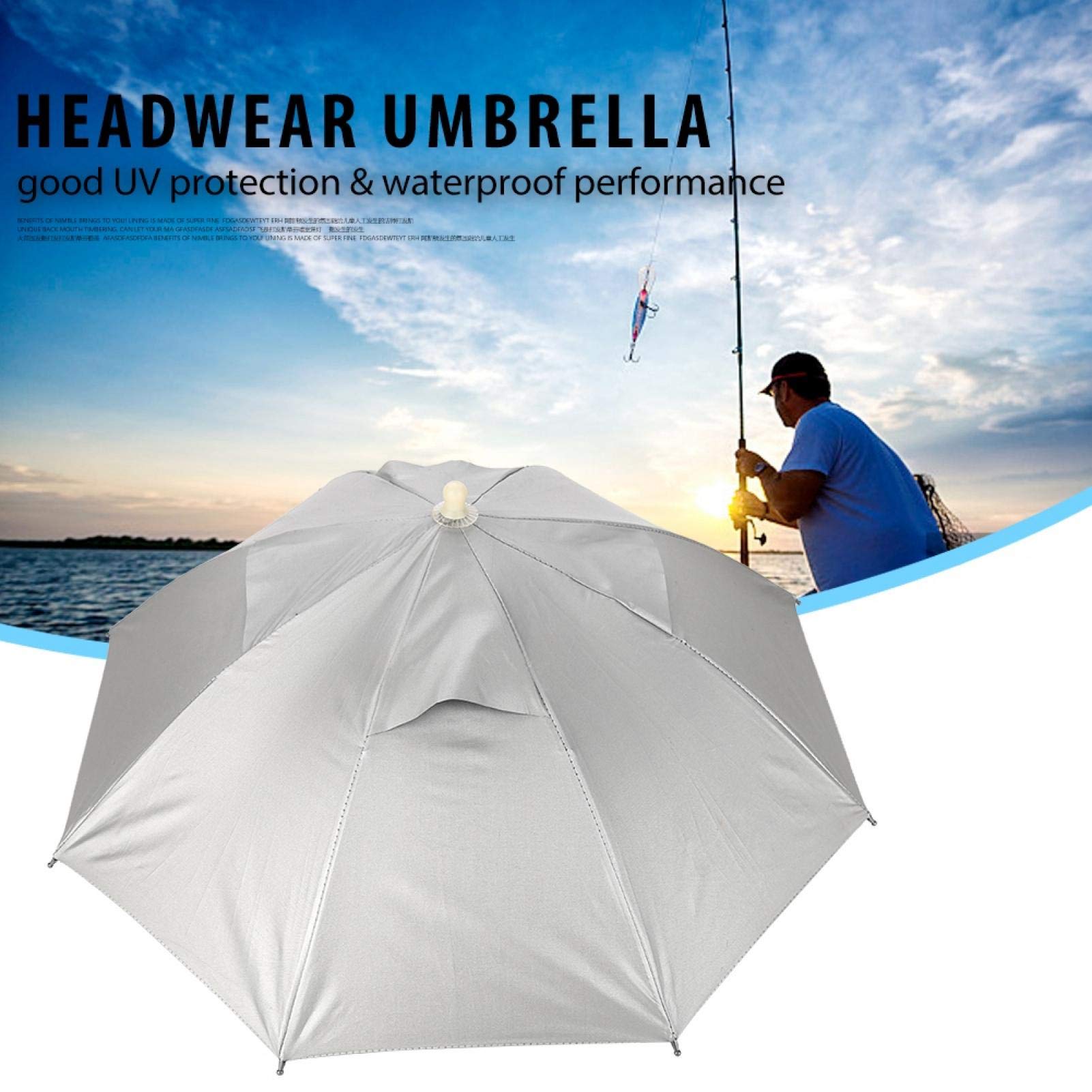 03 Durable Umbrella Hats Head Umbrella, Hat Umbrellas Umbrella Hat Fishing Umbrella for Fish for Outdoor