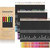Soucolor 72-Color Colored Pencils for Adult Coloring Books, Back to School Supplies, Soft Core Artist Sketching Drawing Penci