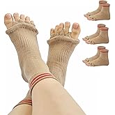 burning barefoot Toe Separator Socks,Foot Alignment Sock for Health Care, Pain Relief, Bunion Corrector, Breathable Toe Socks
