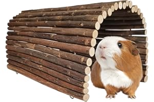 AGGQQA Guinea Pig Hideout Rabbit Hide Rat Cage Accessories Extra Large Wooden Tunnel Hut Hideaway for Pig Hideout Tortoise Hedgehog Ferret and Chinchilla