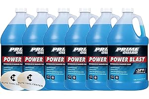 Elite Tool Center 6 Pack Blue Krystal Kleer Windshield Washer Fluid 1 Gallon -20 Degree Fahrenheit With Stickers Cannot Ship to CA, TX, or AZ