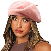 Sydbecs Wool Beret Hats for Women Ladies Girls, French Barret Hat Solid Color Style