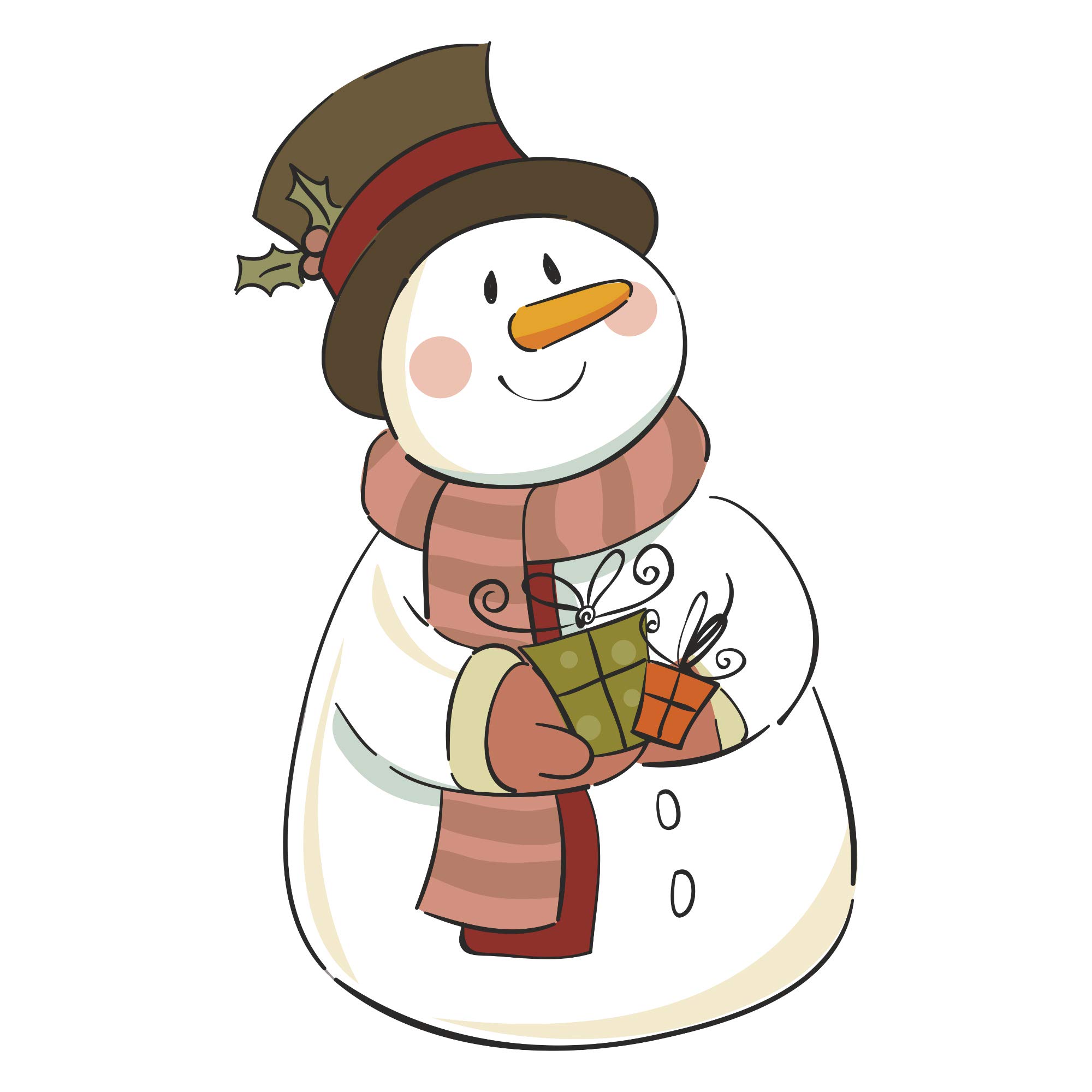 Christmas Window Stickers Display - Christmas Window Decorations - Vintage Snowman Xmas Glass Clings - Reusable Sticker for Windows and Door - Festive Decorative Decals