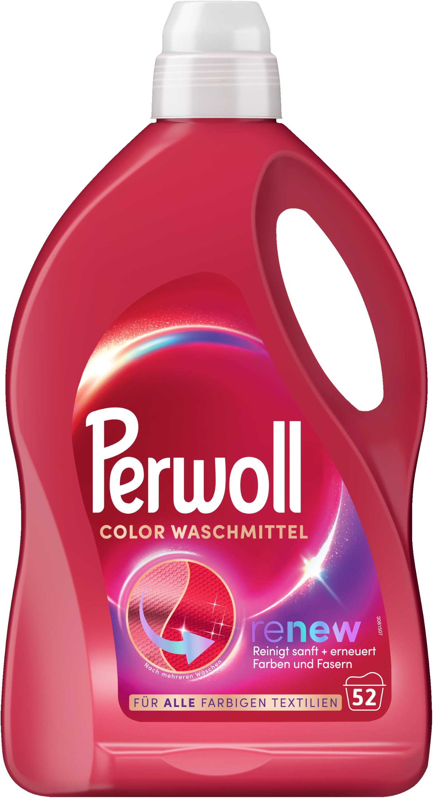 Perwoll Renew Color Waschmittel (52 Waschladungen), Feinwaschmittel reinigt sanft und erneuert Farben und Fasern, für alle farbigen Textilien, Color Waschmittel mit Dreifach-Renew-Technologie