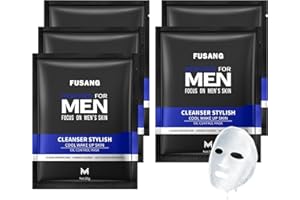 5 Pcs Mens Facial Sheet Mask,Hydrating Face Masks Skincare Gift Set for Men,Moisturizing Soothing Facial Masks,Easy to Use & 