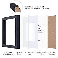 Solid Oak 10”x10” Picture Frame Matted to