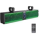 KEMIMOTO 26 inch UTV Sound Bar RGB Waterproof Bluetooth w/Multicolor Lights SXS Speaker RZR X3 Soundbar Wireless Stereo Audio