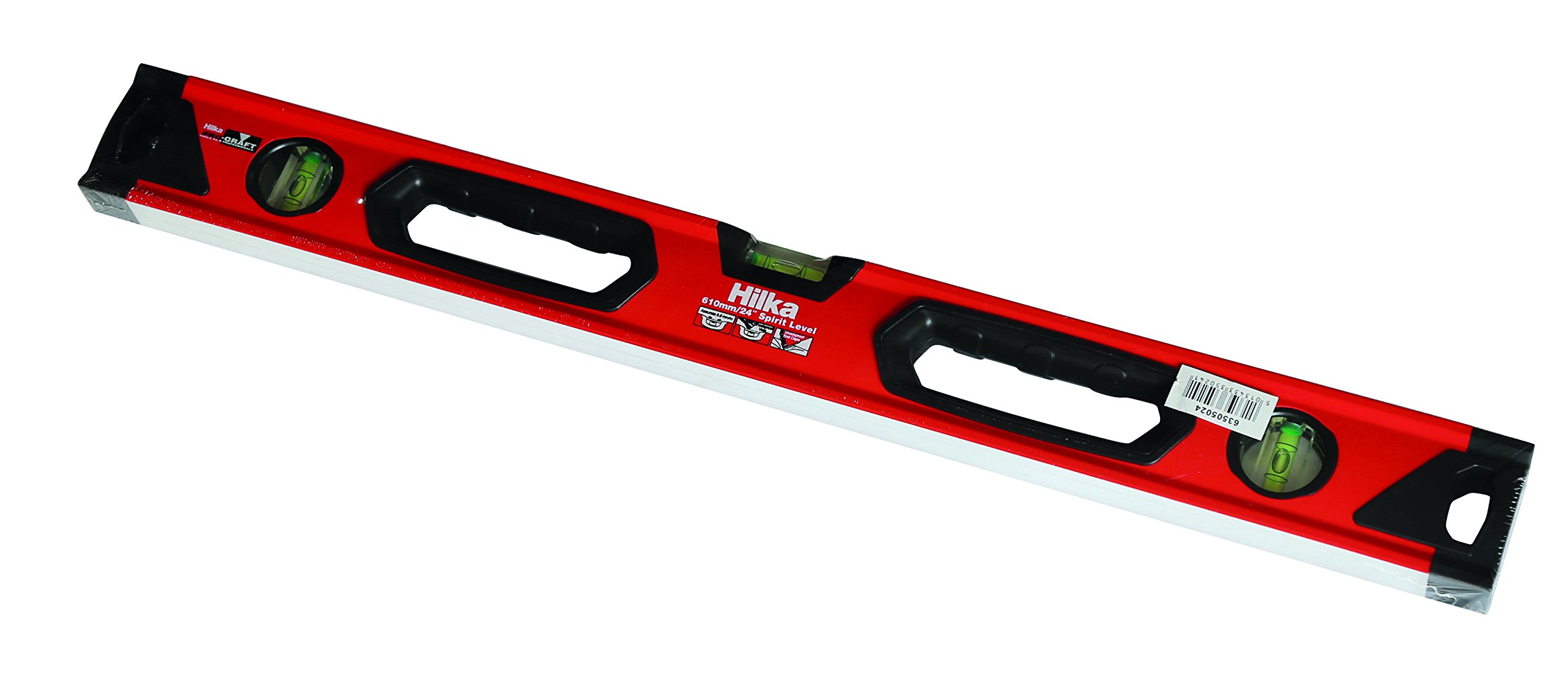 Hilka 63505024 24" Spirit Level PC, Red & Black